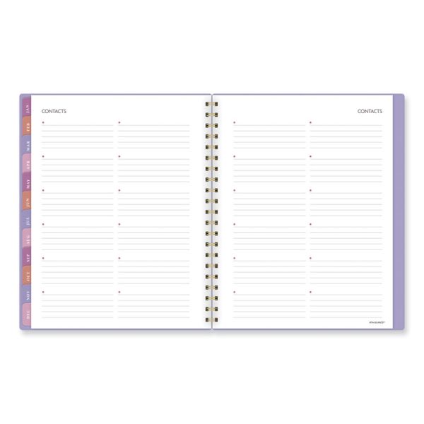 Badge Geo Weekly/Monthly Planner, Geometric Artwork, 11 x 9.25, Purple/White/Gold Cover, 13-Month (Jan to Jan): 2024 to 2025 - Image 3