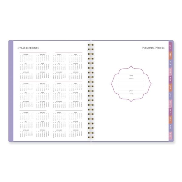 Badge Geo Weekly/Monthly Planner, Geometric Artwork, 11 x 9.25, Purple/White/Gold Cover, 13-Month (Jan to Jan): 2024 to 2025 - Image 5