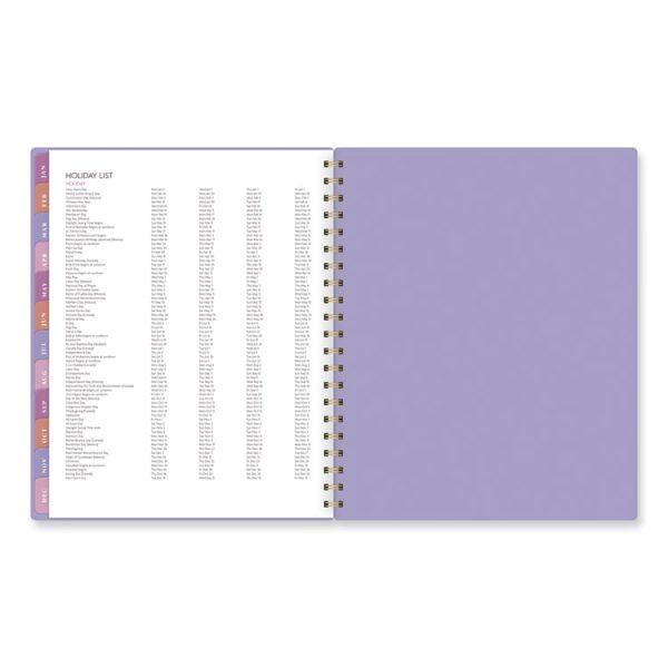 Badge Geo Weekly/Monthly Planner, Geometric Artwork, 11 x 9.25, Purple/White/Gold Cover, 13-Month (Jan to Jan): 2024 to 2025 - Image 6