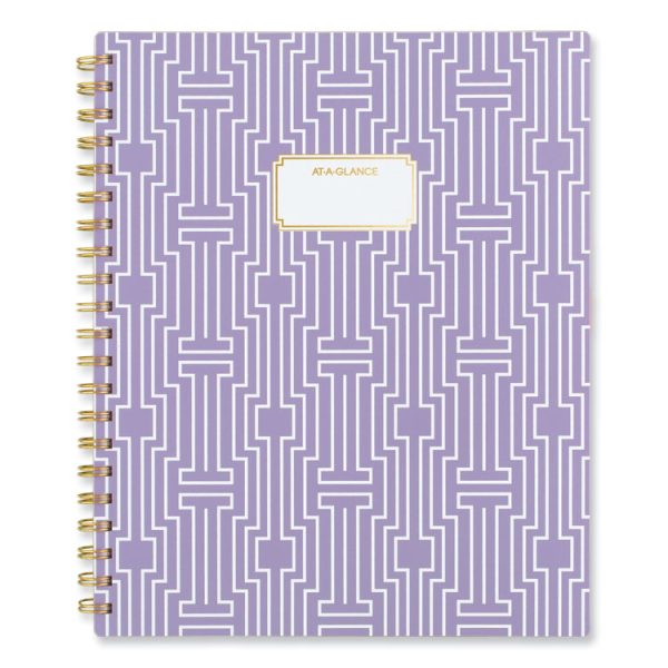 Badge Geo Weekly/Monthly Planner, Geometric Artwork, 11 x 9.25, Purple/White/Gold Cover, 13-Month (Jan to Jan): 2024 to 2025 - Image 7