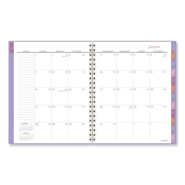 Badge Geo Weekly/Monthly Planner, Geometric Artwork, 11 x 9.25, Purple/White/Gold Cover, 13-Month (Jan to Jan): 2024 to 2025 - Image 8