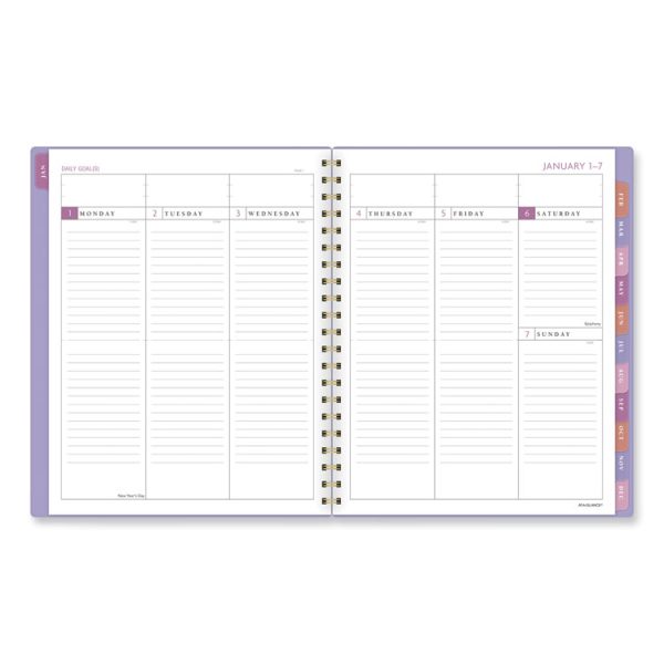 Badge Geo Weekly/Monthly Planner, Geometric Artwork, 11 x 9.25, Purple/White/Gold Cover, 13-Month (Jan to Jan): 2024 to 2025 - Image 9