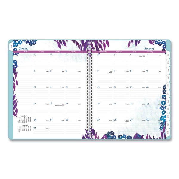 Wild Washes Weekly/Monthly Planner, Wild Washes Flora/Fauna Artwork, 11 x 8.5, Blue Cover, 13-Month (Jan to Jan): 2024-2025 - Image 3