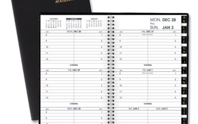 Compact Weekly Appointment Book, 6.25 x 3.25, Black Cover, 12-Month (Jan to Dec): 2024