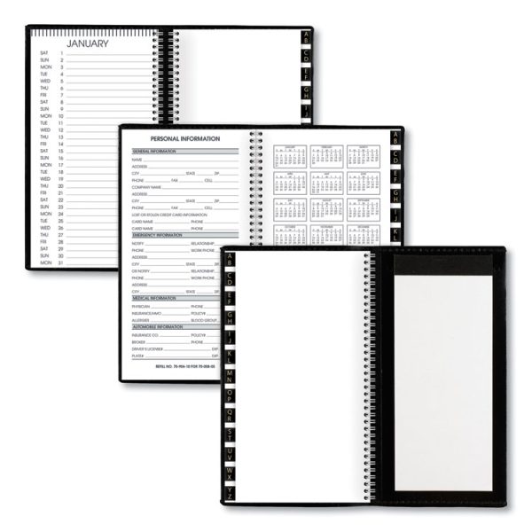 Compact Weekly Appointment Book, 6.25 x 3.25, Black Cover, 12-Month (Jan to Dec): 2024 - Image 4