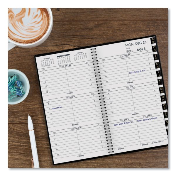 Compact Weekly Appointment Book, 6.25 x 3.25, Black Cover, 12-Month (Jan to Dec): 2024 - Image 5