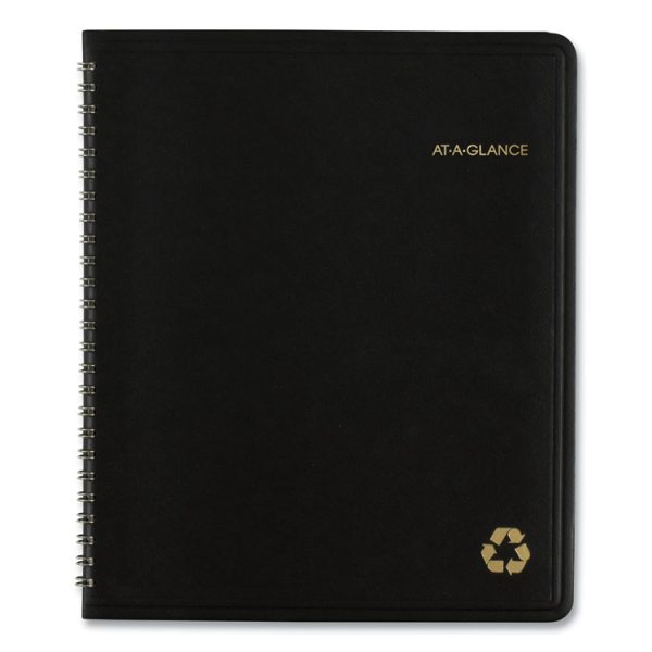 Recycled Monthly Planner with Perforated Memo Section, 8.75 x 7, Black Cover, 12-Month (Jan to Dec): 2024 - Image 3