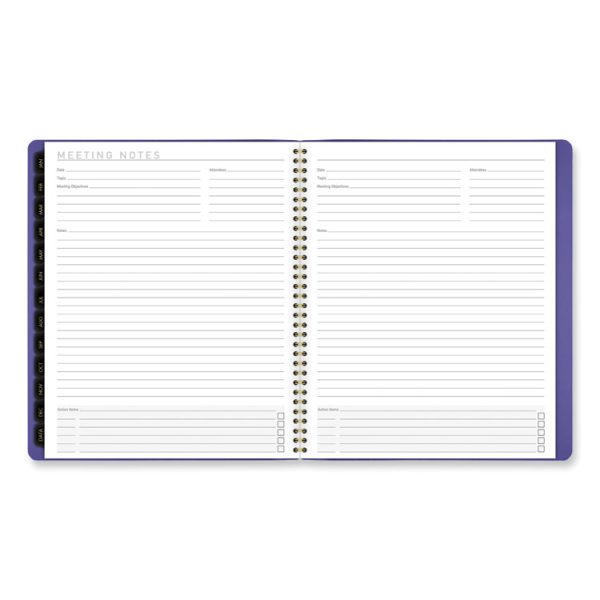 Contemporary Monthly Planner, 11.38 x 9.63, Purple Cover, 12-Month (Jan to Dec): 2024 - Image 5