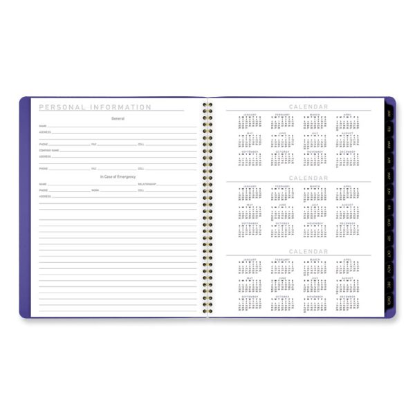 Contemporary Monthly Planner, 11.38 x 9.63, Purple Cover, 12-Month (Jan to Dec): 2024 - Image 7