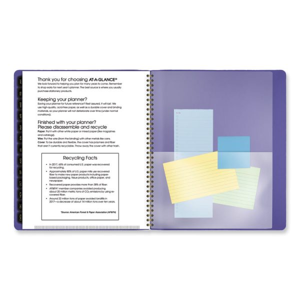 Contemporary Monthly Planner, 11.38 x 9.63, Purple Cover, 12-Month (Jan to Dec): 2024 - Image 8