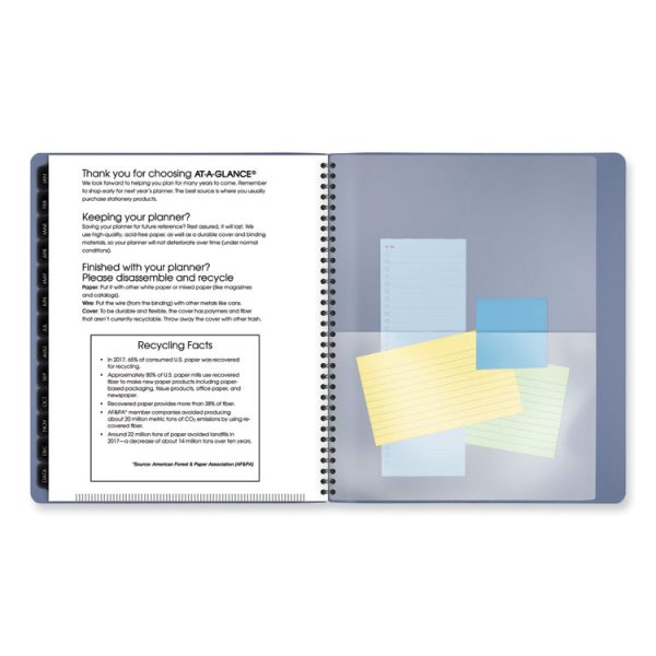 Contemporary Monthly Planner, 11.38 x 9.63, Blue Cover, 12-Month (Jan to Dec): 2024 - Image 2