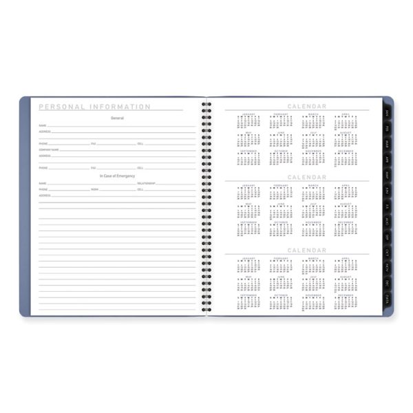 Contemporary Monthly Planner, 11.38 x 9.63, Blue Cover, 12-Month (Jan to Dec): 2024 - Image 4