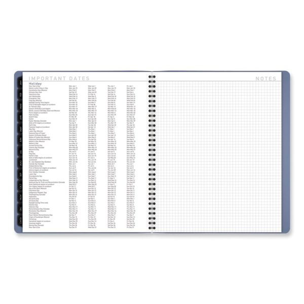 Contemporary Monthly Planner, 11.38 x 9.63, Blue Cover, 12-Month (Jan to Dec): 2024 - Image 6