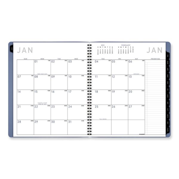 Contemporary Monthly Planner, 11.38 x 9.63, Blue Cover, 12-Month (Jan to Dec): 2024 - Image 9