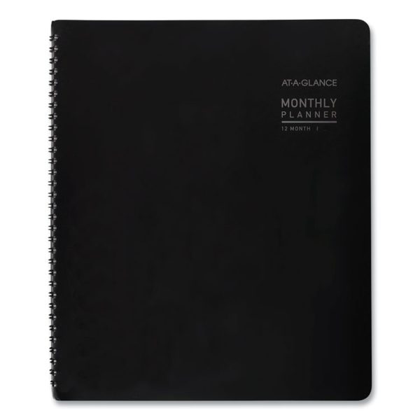 Contemporary Monthly Planner, Premium Paper, 11 x 9, Black Cover, 12-Month (Jan to Dec): 2024 - Image 3