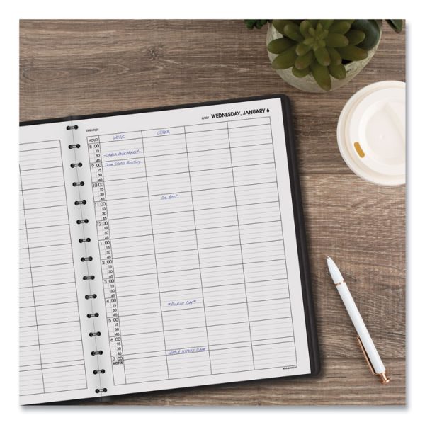 Four-Person Group Daily Appointment Book, 11 x 8, Black Cover, 12-Month (Jan to Dec): 2024 - Image 5