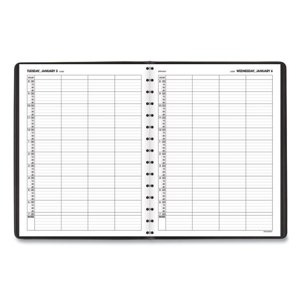 Four-Person Group Daily Appointment Book, 11 x 8, Black Cover, 12-Month (Jan to Dec): 2024 - Image 3