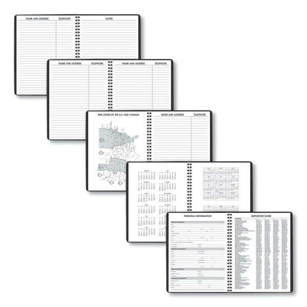 Weekly Planner Ruled for Open Scheduling, 8.75 x 6.75, Black Cover, 12-Month (Jan to Dec): 2024 - Image 4