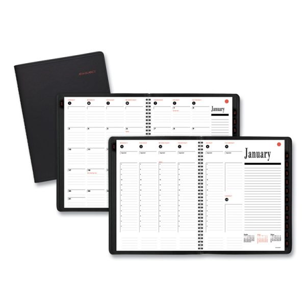 800 Range Weekly/Monthly Appointment Book, 11 x 8.25, Black Cover, 12-Month (Jan to Dec): 2024 - Image 2