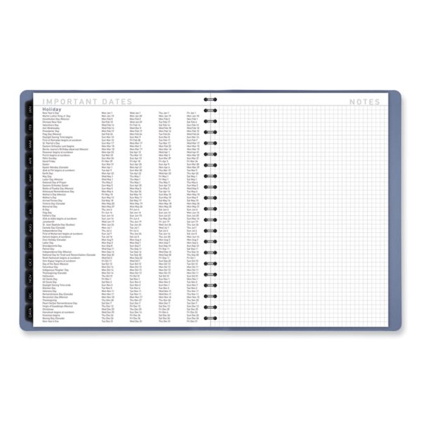 Contemporary Weekly/Monthly Planner, 11.38 x 9, Slate Blue Cover, 12-Month (Jan to Dec): 2024 - Image 5