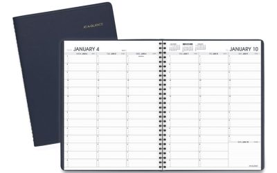 Weekly Appointment Book, 11 x 8.25, Navy Cover, 13-Month (Jan to Jan): 2024 to 2025