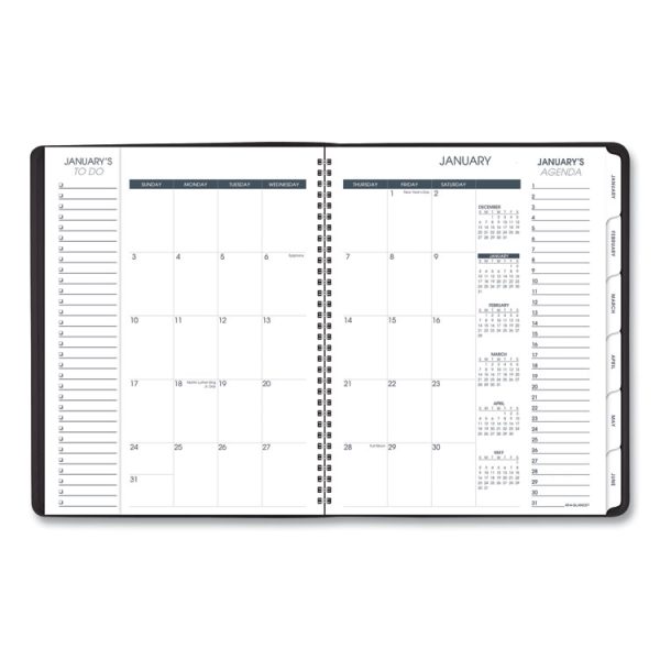 Triple View Weekly Vertical-Column Format Appointment Book, 11 x 8.25, Black Cover, 12-Month (Jan to Dec): 2024 - Image 3