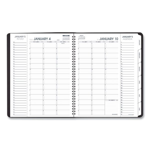 Triple View Weekly Vertical-Column Format Appointment Book, 11 x 8.25, Black Cover, 12-Month (Jan to Dec): 2024 - Image 2