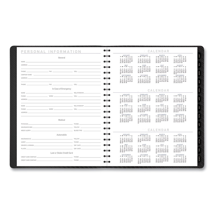 Contemporary Weekly/Monthly Planner, Vertical-Column Format, 11 x 8.25, Graphite Cover, 12-Month (Jan to Dec): 2024 - Image 10