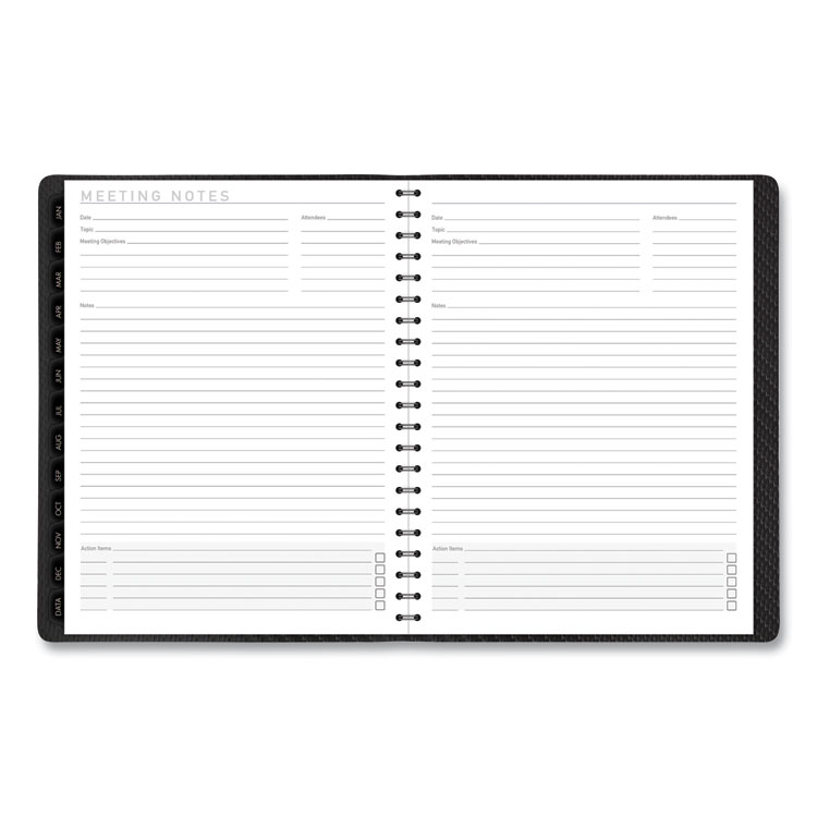 Contemporary Weekly/Monthly Planner, Vertical-Column Format, 11 x 8.25, Graphite Cover, 12-Month (Jan to Dec): 2024 - Image 8