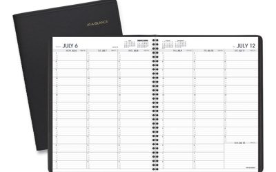Weekly Appointment Book, 11 x 8.25, Black Cover, 14-Month (July to Aug): 2023 to 2024