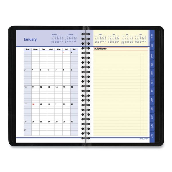 QuickNotes Weekly Block Format Appointment Book, 8.5 x 5.5, Black Cover, 12-Month (Jan to Dec): 2024 - Image 3