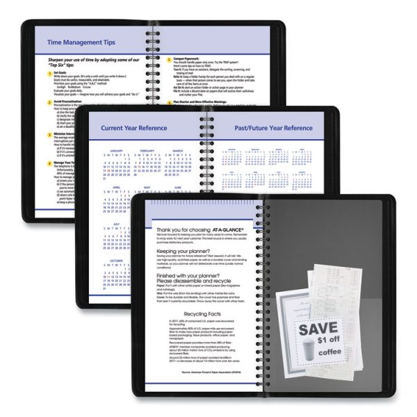 QuickNotes Weekly Block Format Appointment Book, 8.5 x 5.5, Black Cover, 12-Month (Jan to Dec): 2024 - Image 6