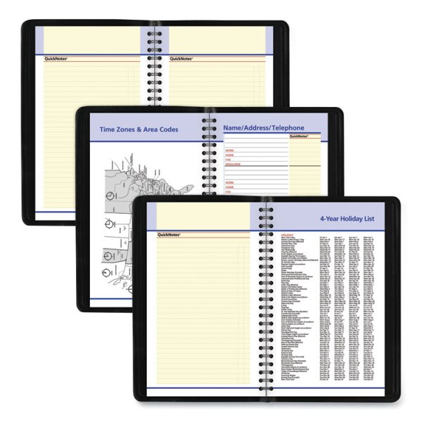QuickNotes Weekly Block Format Appointment Book, 8.5 x 5.5, Black Cover, 12-Month (Jan to Dec): 2024 - Image 5