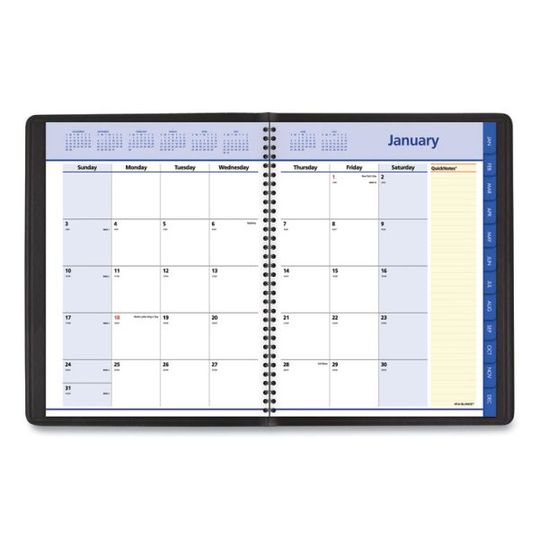 QuickNotes Monthly Planner, 11 x 8.25, Black Cover, 12-Month (Jan to Dec): 2024 - Image 2