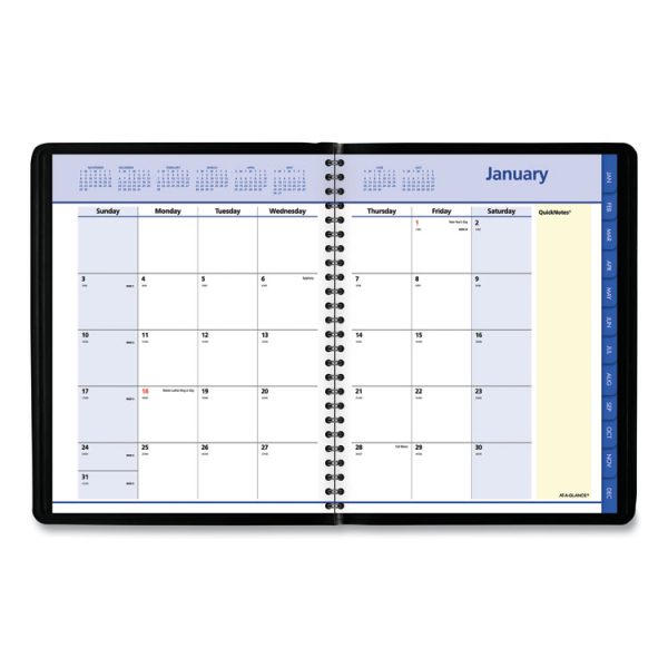QuickNotes Monthly Planner, 8.75 x 7, Black Cover, 12-Month (Jan to Dec): 2024 - Image 2
