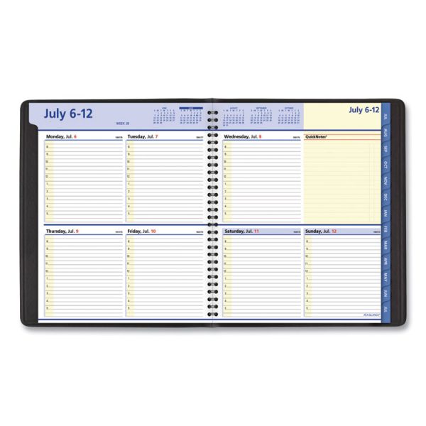 QuickNotes Weekly/Monthly Planner, 10 x 8, Black Cover, 13-Month (July to July): 2023 to 2024 - Image 2