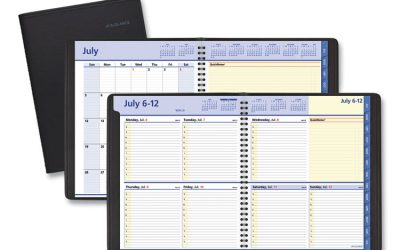 QuickNotes Weekly/Monthly Planner, 10 x 8, Black Cover, 13-Month (July to July): 2023 to 2024