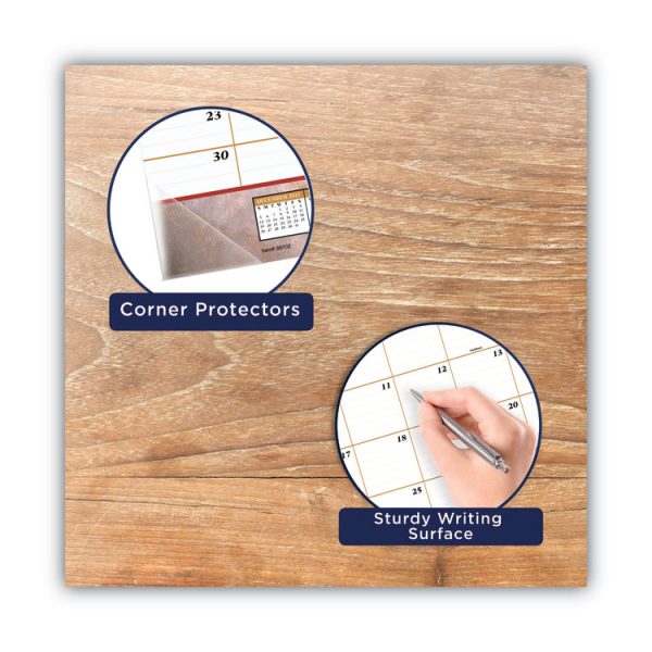 Marbled Desk Pad, Marbled Artwork, 22 x 17, White/Multicolor Sheets, Clear Corners, 12-Month (Jan to Dec): 2024 - Image 4