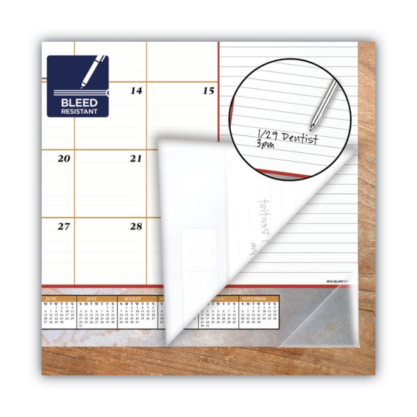 Marbled Desk Pad, Marbled Artwork, 22 x 17, White/Multicolor Sheets, Clear Corners, 12-Month (Jan to Dec): 2024 - Image 3