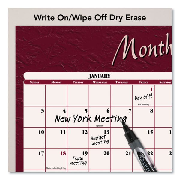 Reversible Horizontal Erasable Wall Planner, 48 x 32, Assorted Sheet Colors, 12-Month (Jan to Dec): 2024 - Image 5