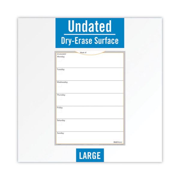 Wallmates Self-Adhesive Dry Erase Weekly Planning Surfaces, 18 X 24, White/gray/orange Sheets, Undated - Image 4