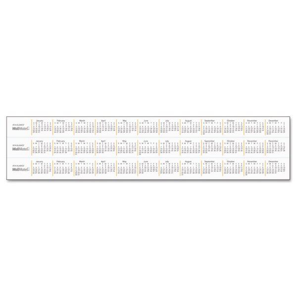 Wallmates Self-Adhesive Dry Erase Monthly Planning Surfaces, 36 X 24, White/gray/orange Sheets, Undated - Image 2