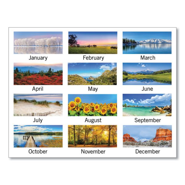 Scenic Three-Month Wall Calendar, Scenic Landscape Photography, 12 x 27, White Sheets, 14-Month (Dec to Jan): 2023 to 2025 - Image 3