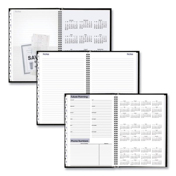 DayMinder Hard-Cover Monthly Planner, Ruled Blocks, 11.75 x 8, Black Cover, 14-Month (Dec to Jan): 2023 to 2025 - Image 4