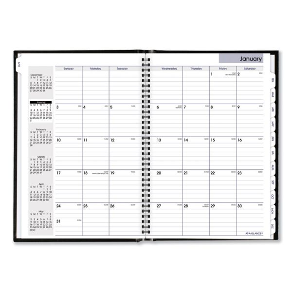 DayMinder Hard-Cover Monthly Planner, Ruled Blocks, 11.75 x 8, Black Cover, 14-Month (Dec to Jan): 2023 to 2025 - Image 2