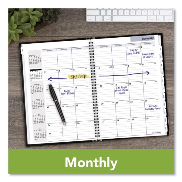 DayMinder Hard-Cover Monthly Planner, Ruled Blocks, 11.75 x 8, Black Cover, 14-Month (Dec to Jan): 2023 to 2025 - Image 6