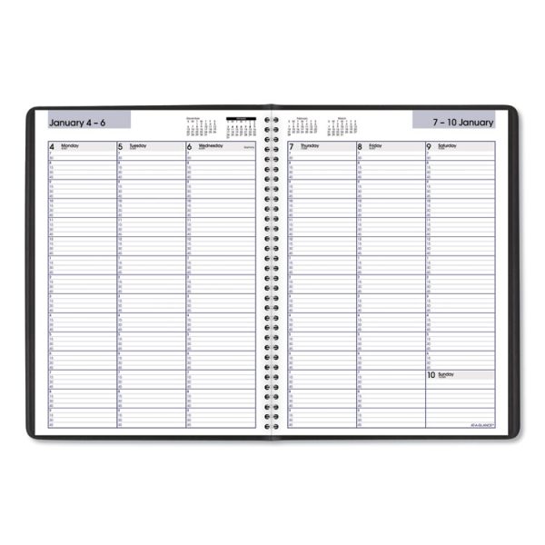 DayMinder Weekly Appointment Book, Vertical-Column Format, 11 x 8, Black Cover, 12-Month (Jan to Dec): 2024 - Image 2