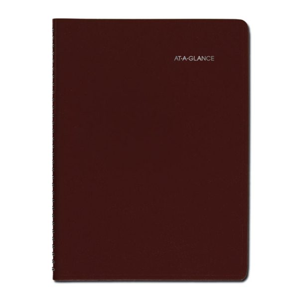 DayMinder Weekly Appointment Book, Vertical-Column Format, 11 x 8, Burgundy Cover, 12-Month (Jan to Dec): 2024 - Image 3