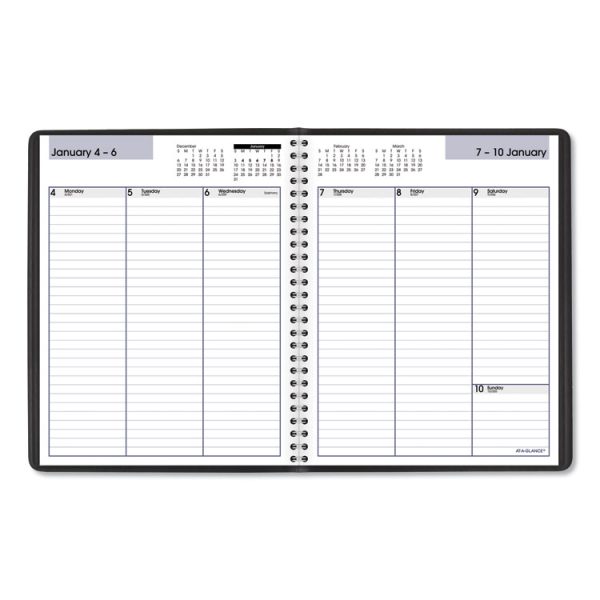 DayMinder Weekly Planner, Vertical-Column Format, 8.75 x 7, Black Cover, 12-Month (Jan to Dec): 2024 - Image 2