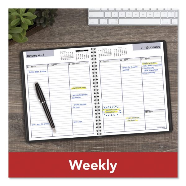 DayMinder Weekly Planner, Vertical-Column Format, 8.75 x 7, Black Cover, 12-Month (Jan to Dec): 2024 - Image 6
